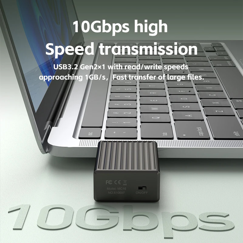 [ออกใบกำกับภาษีได้]พร้อมส่งจาก กทม ออกใบกำกับภาษีได้ Hagibis MC16 2230 M.2 NVMe SSD Enclosure with Cooling Fan for iPhone 16 15 Pro Max ProRes, USB 3.2 Gen2