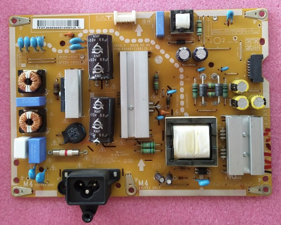 POWER SUPPLY LG (แอลจี) ของแท้ถอดจากเครื่อง รุ่น 32LF550D 32LF550D 32LF560D 32LF595D 32LX330C 32LX530H 32LX530S 32LX761H 32LX761H 43LF590T พาร์ท EAY63630201