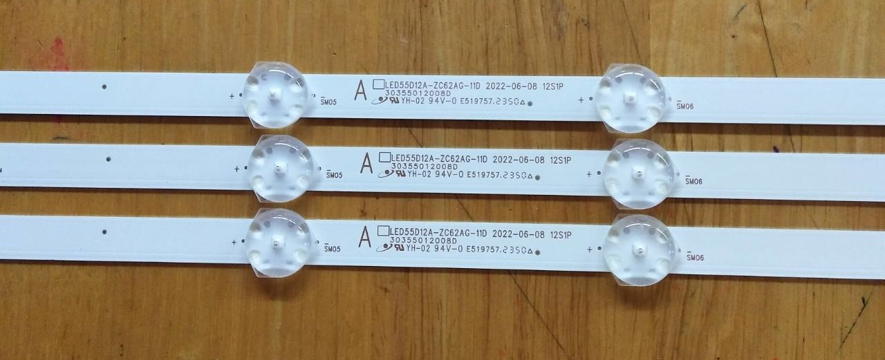 หลอดแบคไลน์ ของแท้ถอดจากเครื่อง พาร์ทLED55D12A-ZC62AG-11D 30355012008D