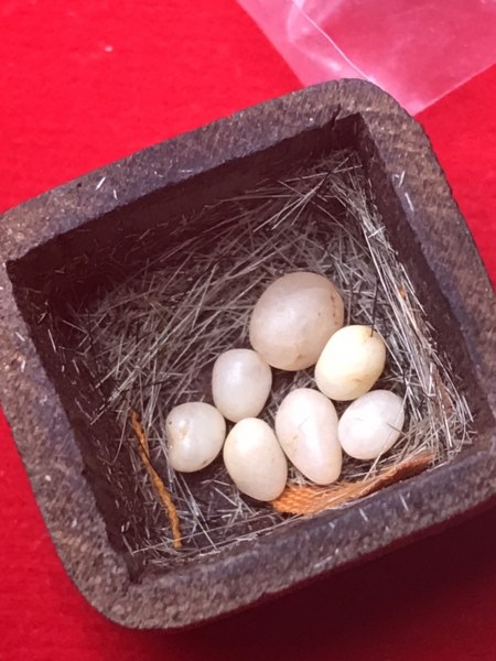 เกศา จีวร พระธาตุข้าวบิณฑ์ หลวงปู่ครูบาชัยยะวงศา เก็บในผอบไม้แบบชาวบ้านนี้ ทราบแต่ว่าได้มาจากชาวบ้านอำเภอลี้ ไม่มีข้อมูลมากนัก