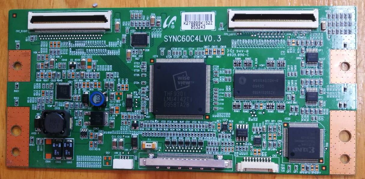 ทีคอนทีวี โตชิบ้า TOSHIBA (T-CON) ของแท้ถอดจากเครื่อง รุ่น40CV600T :SYNC60C4LV0.3