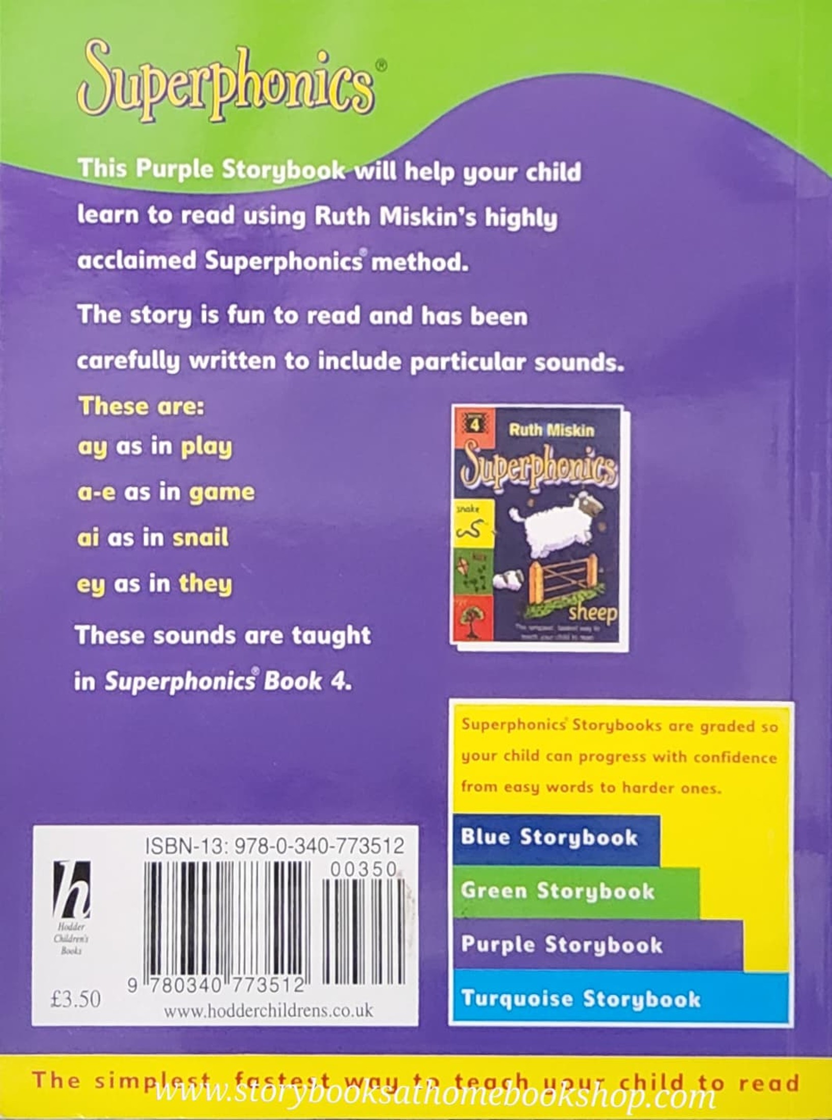 หนังสือนิทานปกอ่อน** ♥️RUTH MISKIN'S SUPERPHONICS: THE RUNAWAY SNAIL