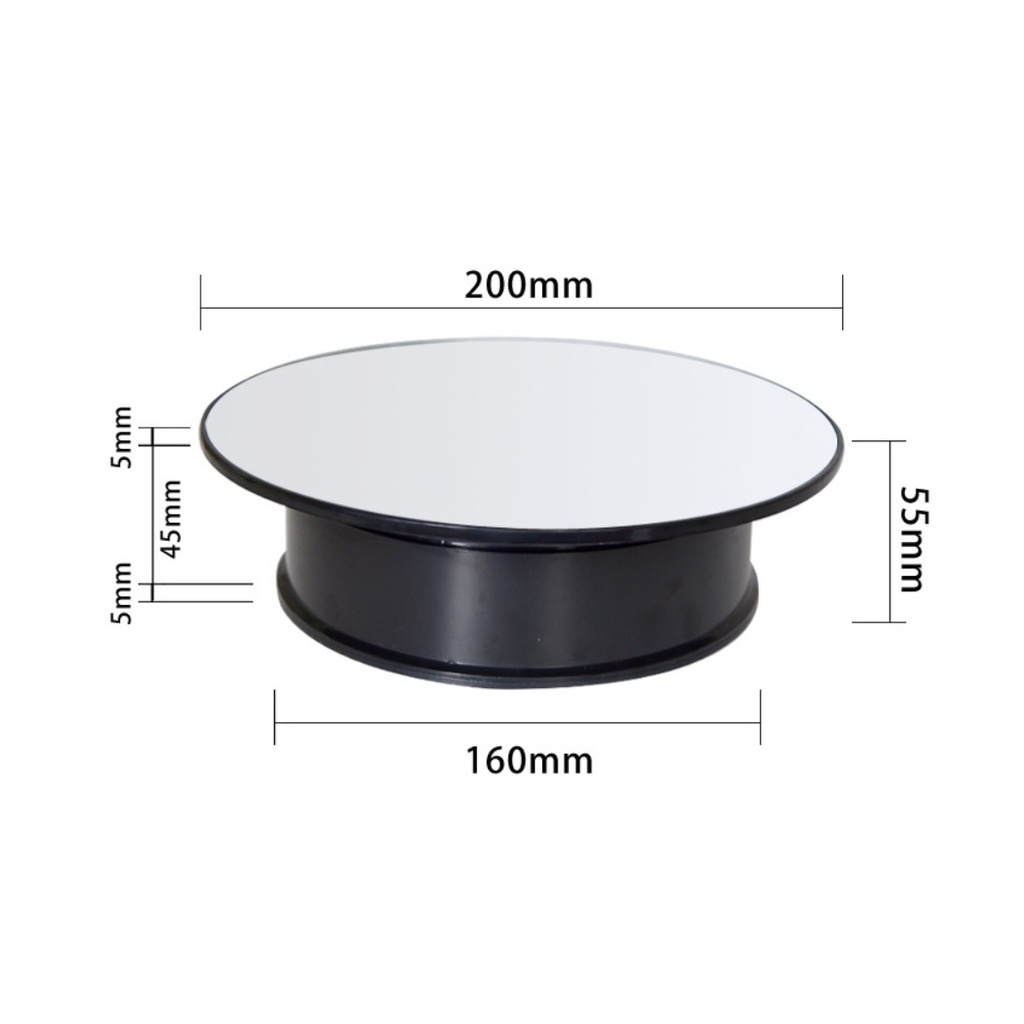 แท่นโชว์สินค้า ฐานหมุนโชว์ แท่นวางโชว์สินค้า ขนาด20CM หมุนได้ 360องศา Showcase Figure Model