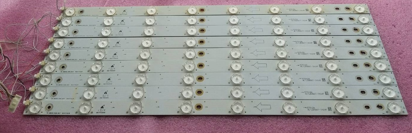 หลอดแบล็คไลท์ทีวี ทีซีแอล TCL ของแท้ถอดจากเครื่อง รุ่นLED48F3300F LED48E5600 1ชุด 9ชิ้น