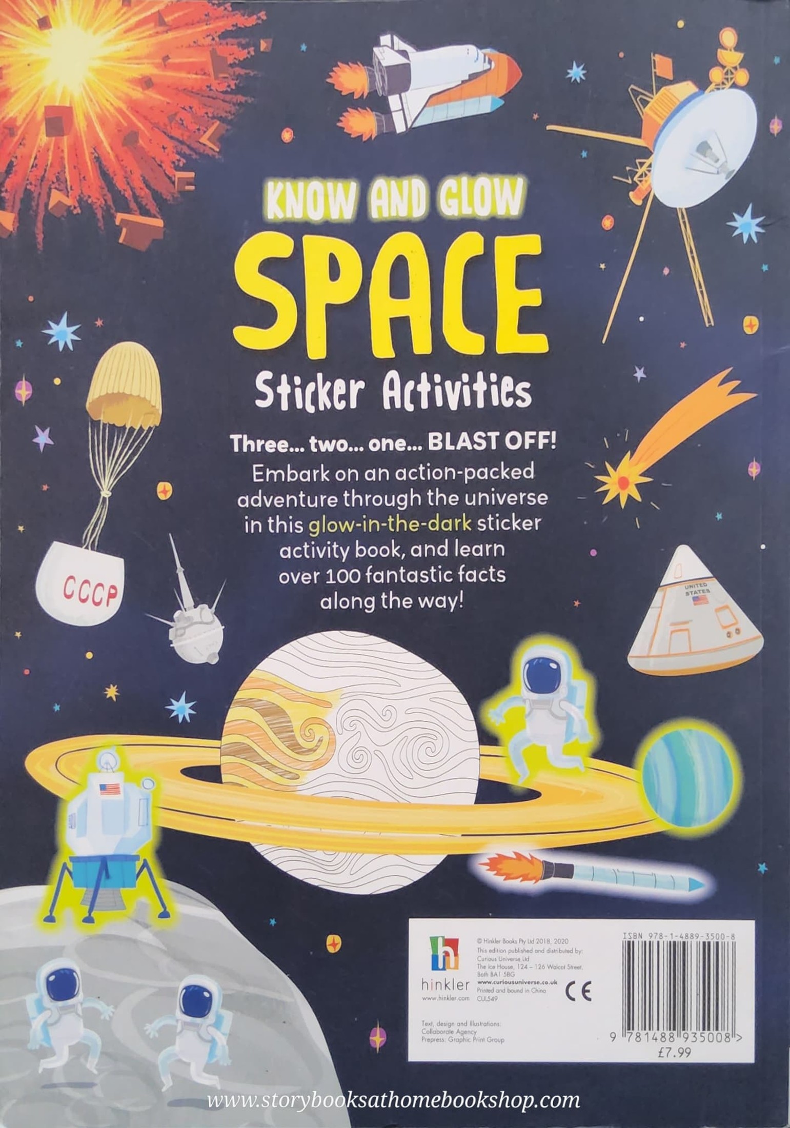 ACTIVITIES BOOK** ð
KNOW AND GLOW SPACE STICKER ACTIVITIES WITH 110 STICKERS