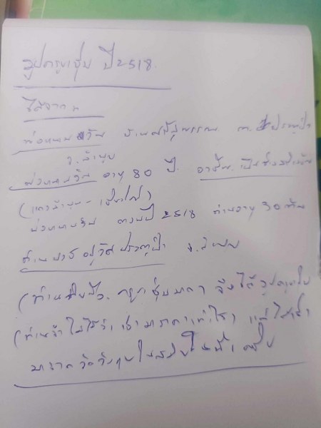 รูปถ่ายครูบาชุ่ม ปี 18 เลี่ยมเงิน พร้อมเม็ดประคำ และตะกรุดสาริกา ได้มาจากพ่อหนานวัน อาศัยอยู่ที่บ้านศรีสุพรรณ ต.ประตูป่า จ.ลำพูน พ่อหนานวัน อายุ 80 ปี พ่อหนานเล่าว่าตอนปี 2518 ตอนนั้นท่านอายุ 30 ต้น ๆ ท่านบวชอยู่วัดประตูป่า จ.ลำพูน