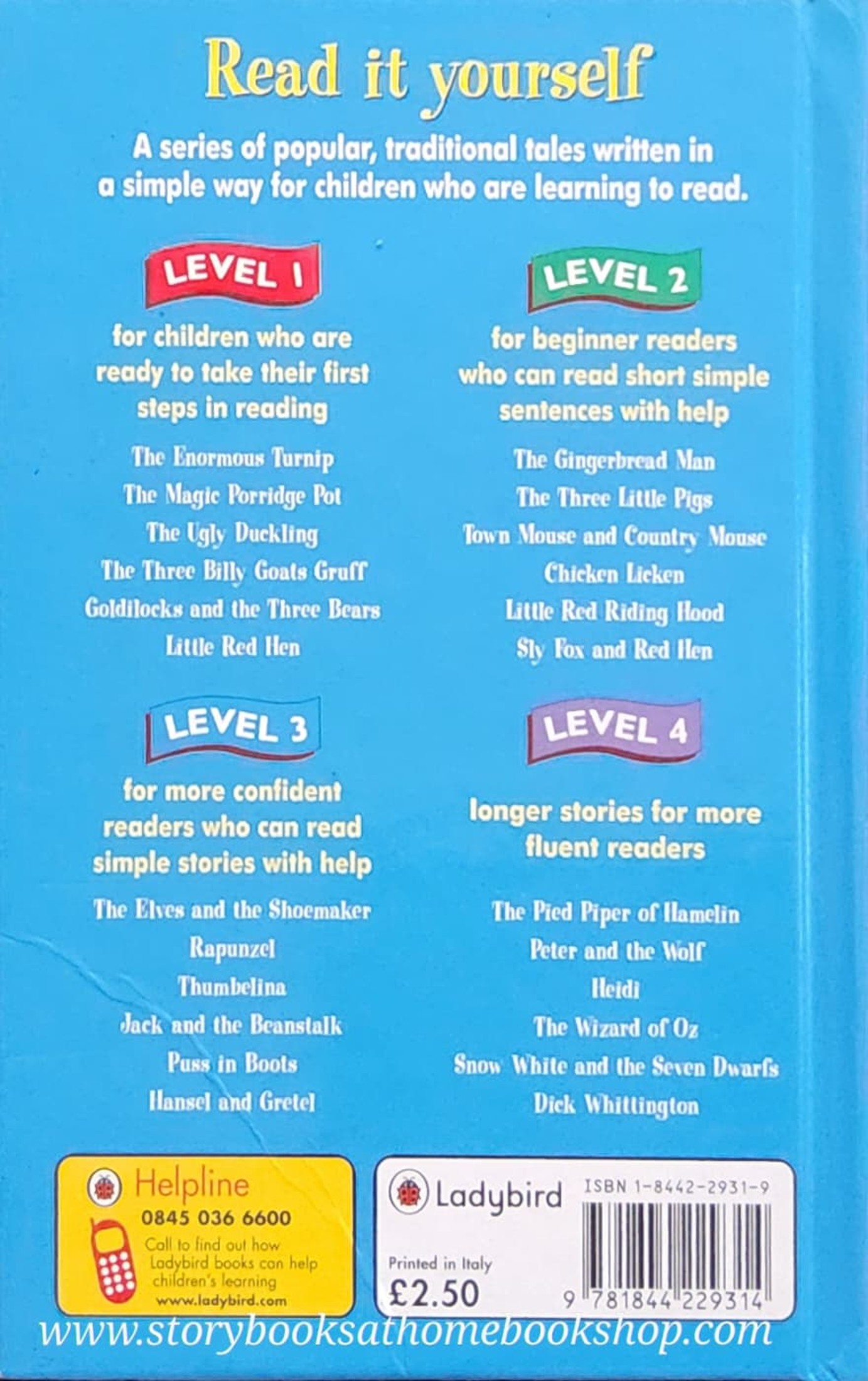 หนังสือนิทานปกแข็ง ** ♥️READ IT YOURSELF WITH LADYBIRD: THUMBELINA LEVEL 3