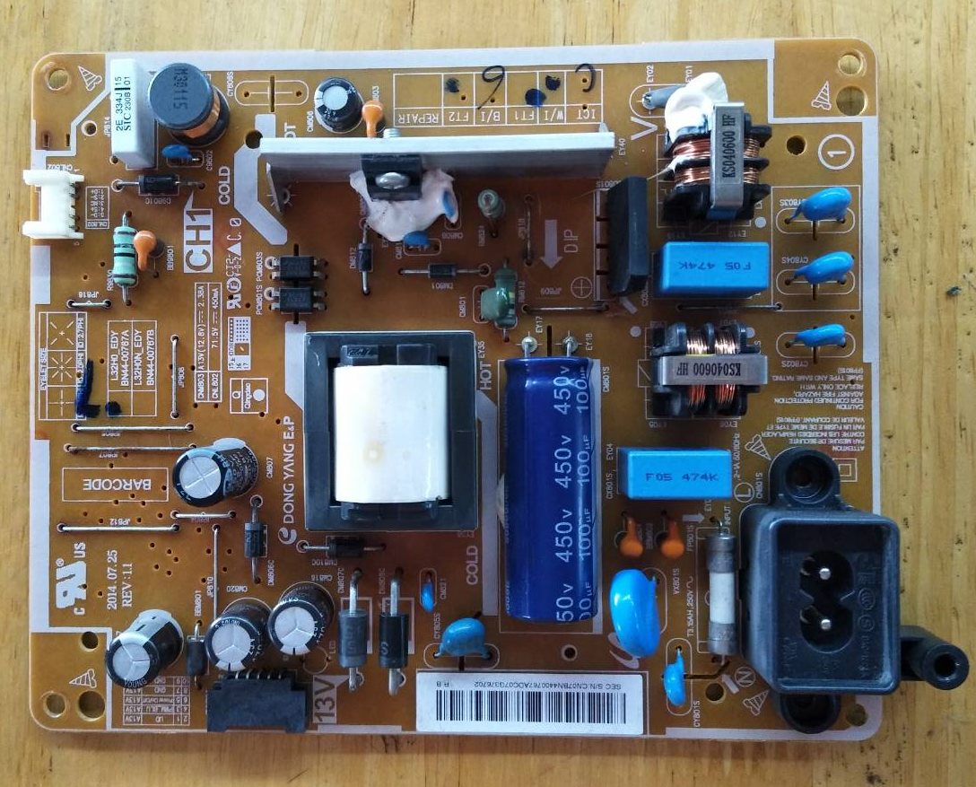 POWER SUPPLY SAMSUNG (ซับพลาย ซัมซุง) อะไหล่แท้/ของถอดพร้อมใช้งาน พาร์ท :BN44-00767A รุ่น UA32FH4003K :UA32FH4003N :UA32FH4003R :UA32H4303AK
