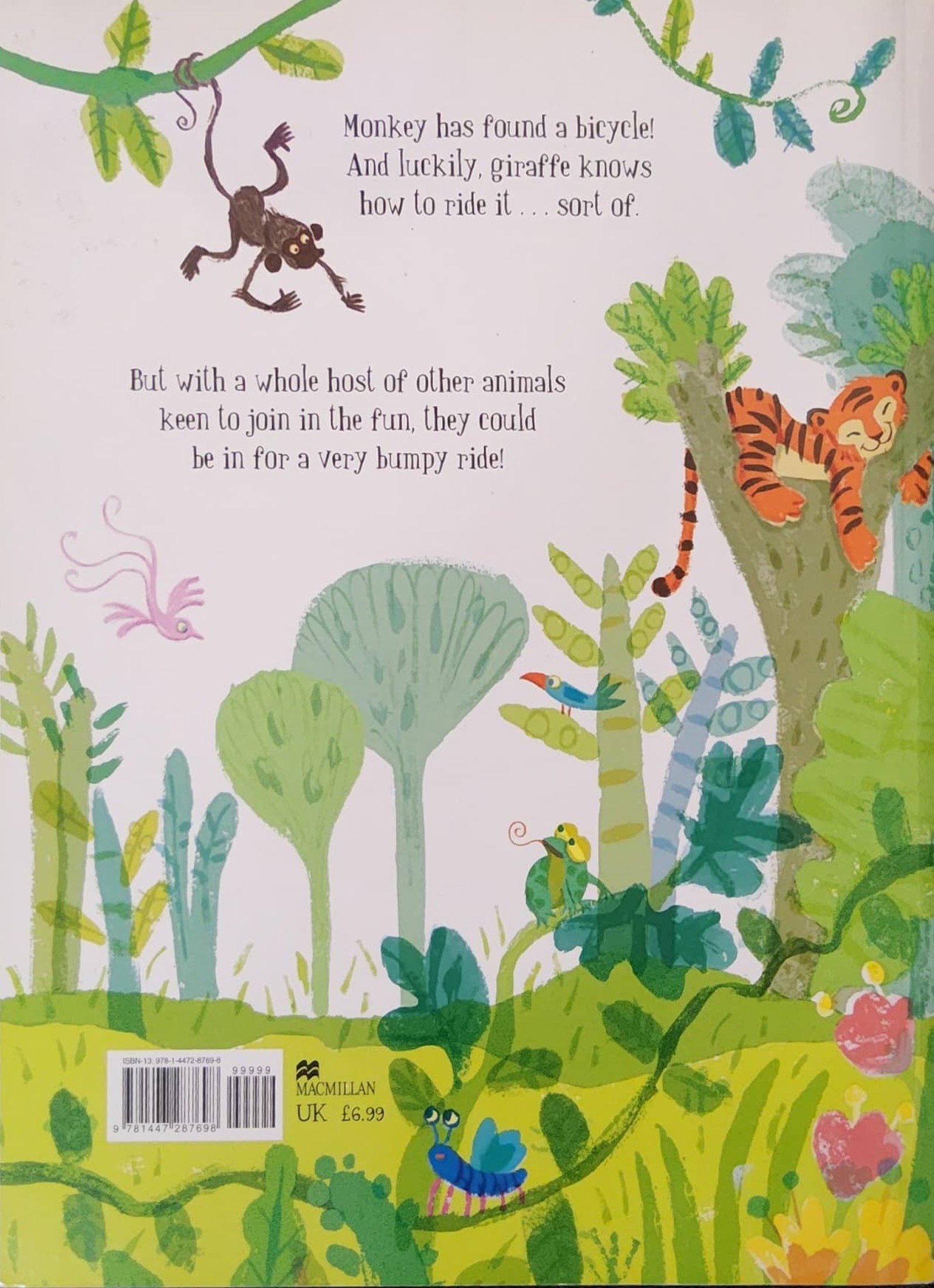 หนังสือนิทานปกอ่อน ** 🍅🍓GIRAFFE ON A BICYCLEBY JULIA WOOLF