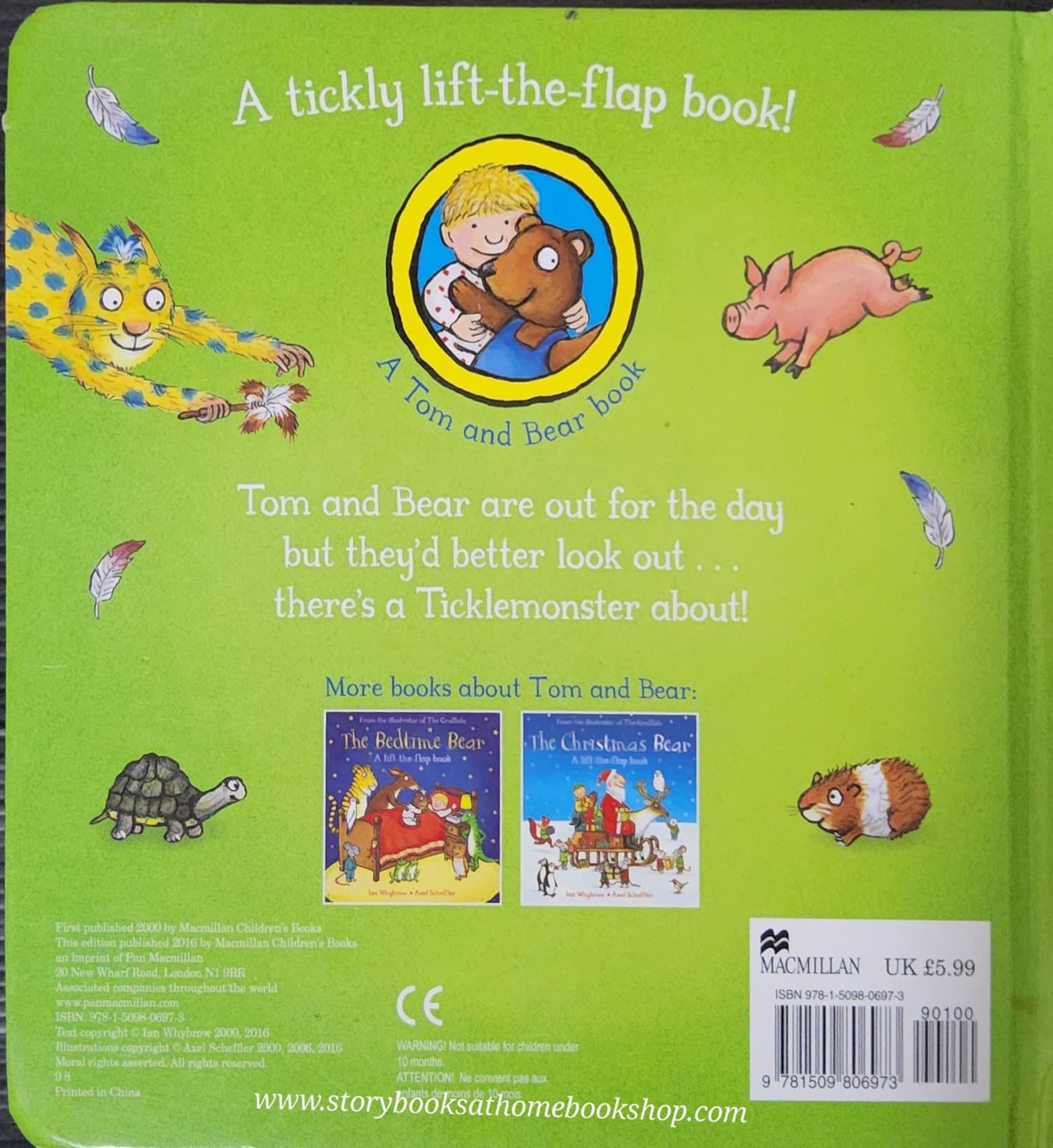 FLAP BOARD BOOK** 🍅🍓THE TICKLE BOOK BY IAN WHYBROW.AXEL SCHEFFLER