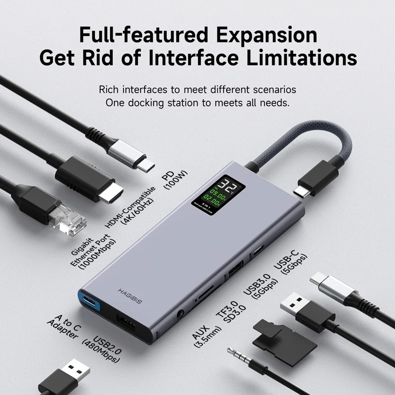 Hagibis TSX series Multifunction Hub USB TypeC HDMI