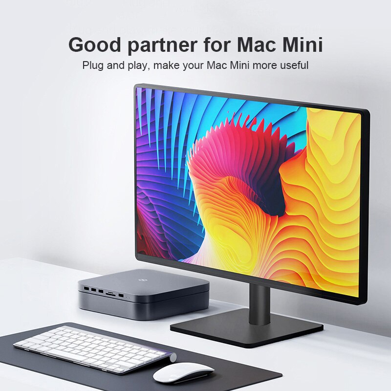 [ออกใบกำกับภาษีได้]พร้อมส่งจาก กทม Hagibis MC25pro dp HD USB C Hub สำหรับ Mac Mini M1 M2 HDD Enclosure 2.5 SATA NVME M.2 SSD HDD Case