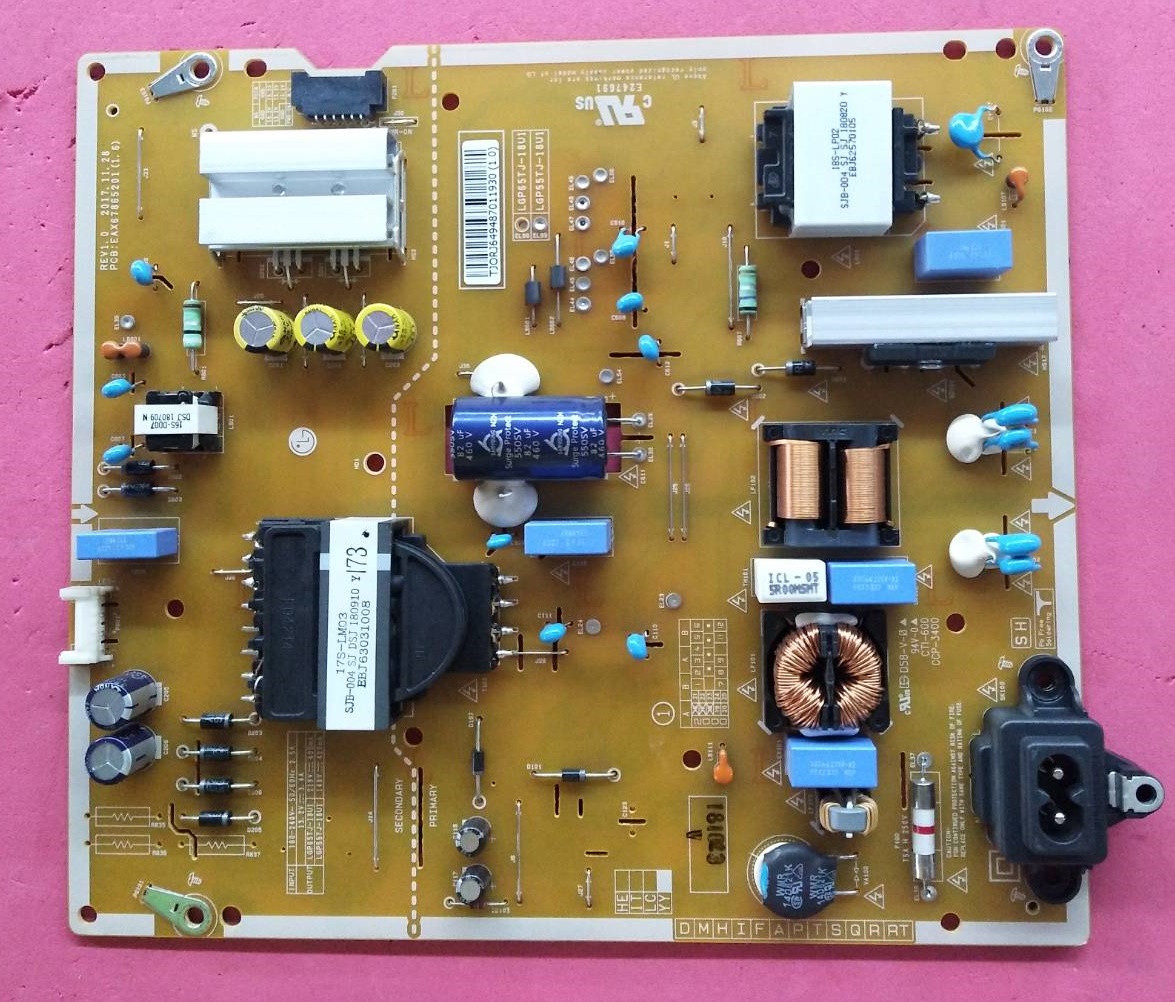 POWER SUPPLY LG (ซับพลาย แอลจี) อะไหล่แท้/ของถอด ใช้กับรุ่น 55UK6300PTE 55UK6300PTE55UK6320PTE 55UK6320PTE 55UU640C-TB 55UU660H-TBพาร์ท EAY64948701 EAX67865201