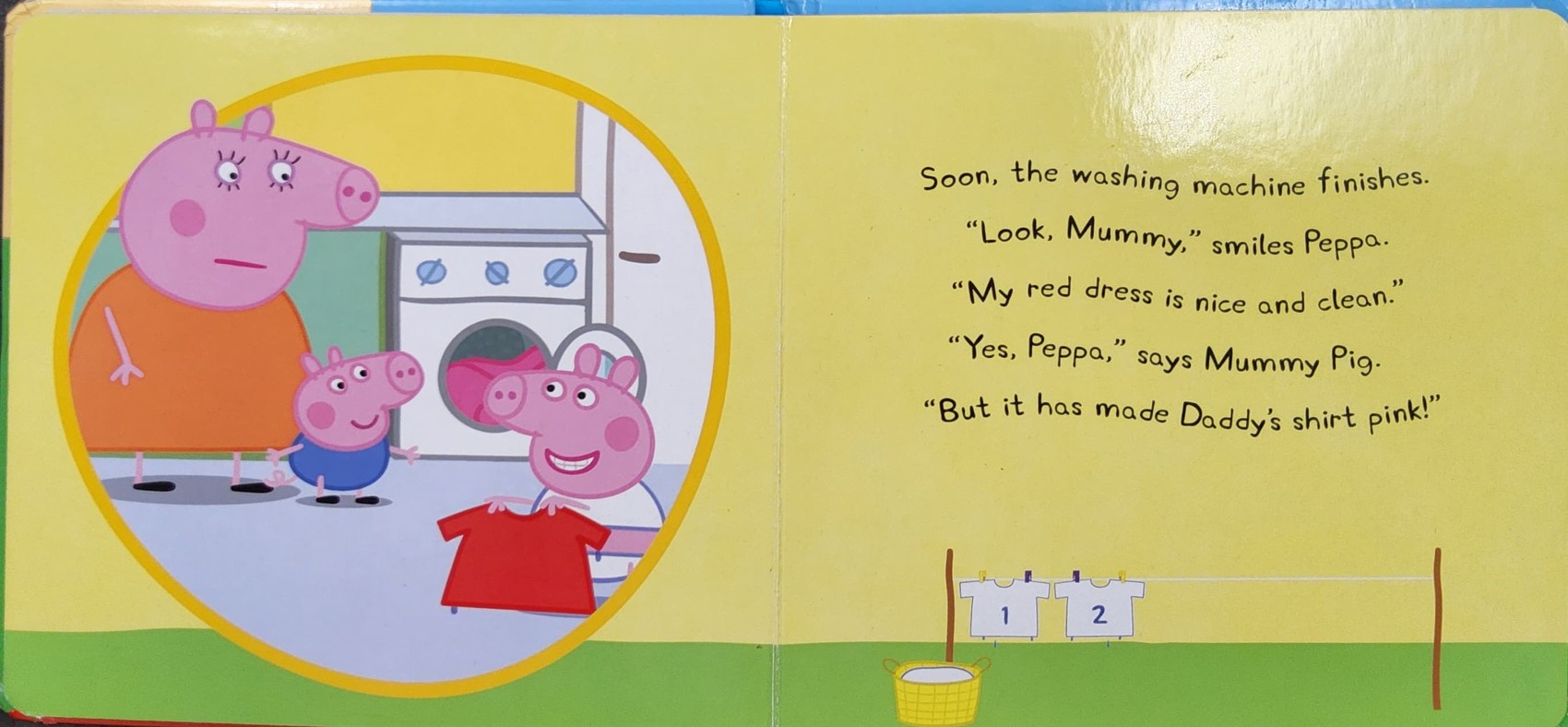 BOARD BOOK ** 🍅🍅PEPPA PIG: PEPPA'S WASHING DAY