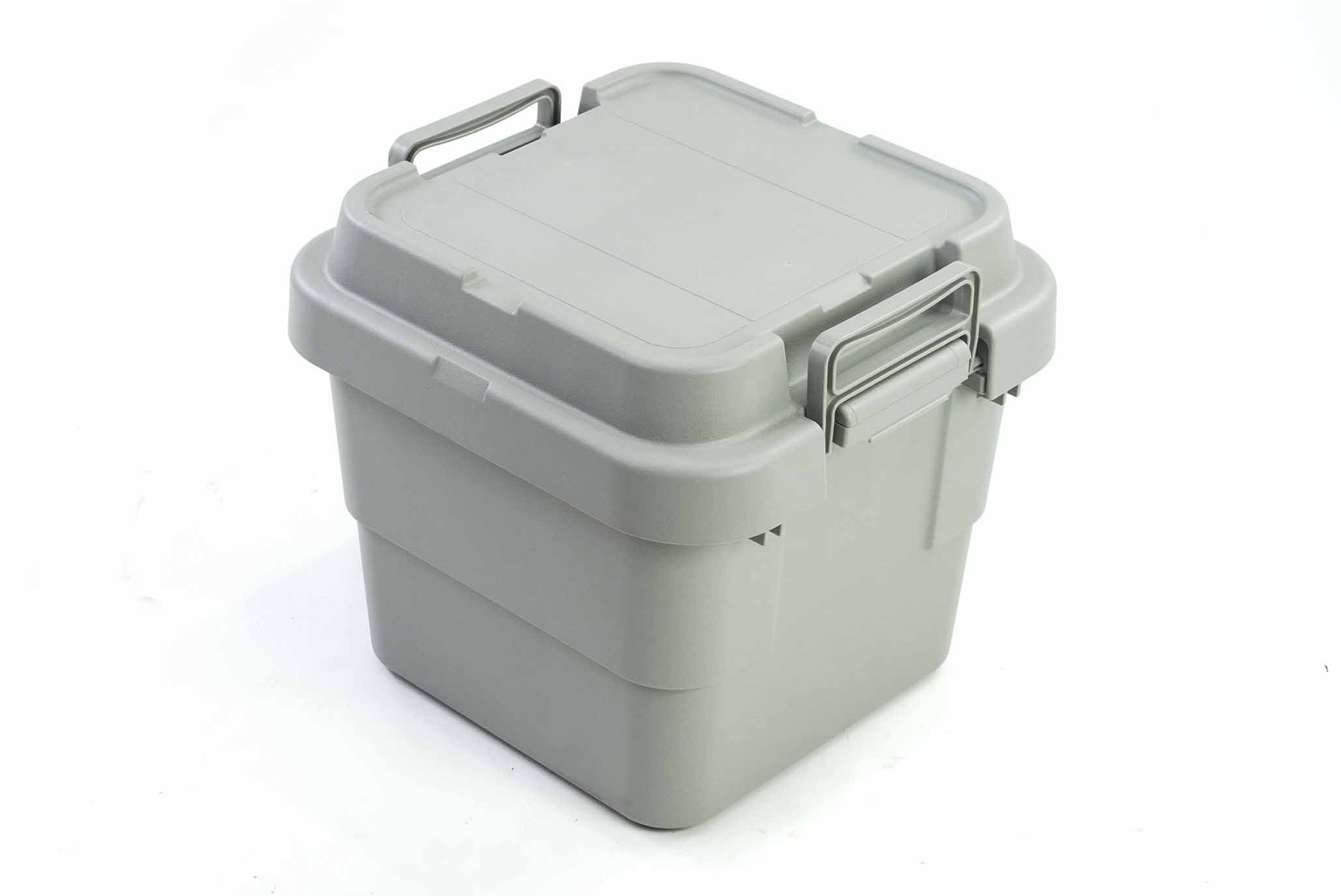 Camping box กล่องลังเก็บของ 30L JP Quality หนา ไม่ไฟฟ้าสถิต 38x38x36 cm สีเทา TRUNK CARGO