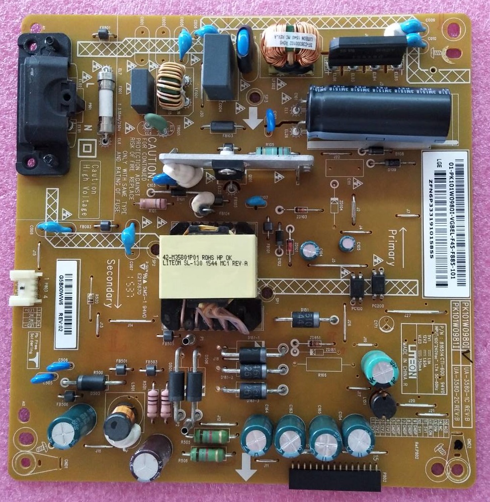 POWER SUPPLY LG (ซับพลาย แอลจี) ของแท้ถอดจากเครื่อง รุ่น 32LF520D-TA พาร์ทบอร์ด PK101W0980I