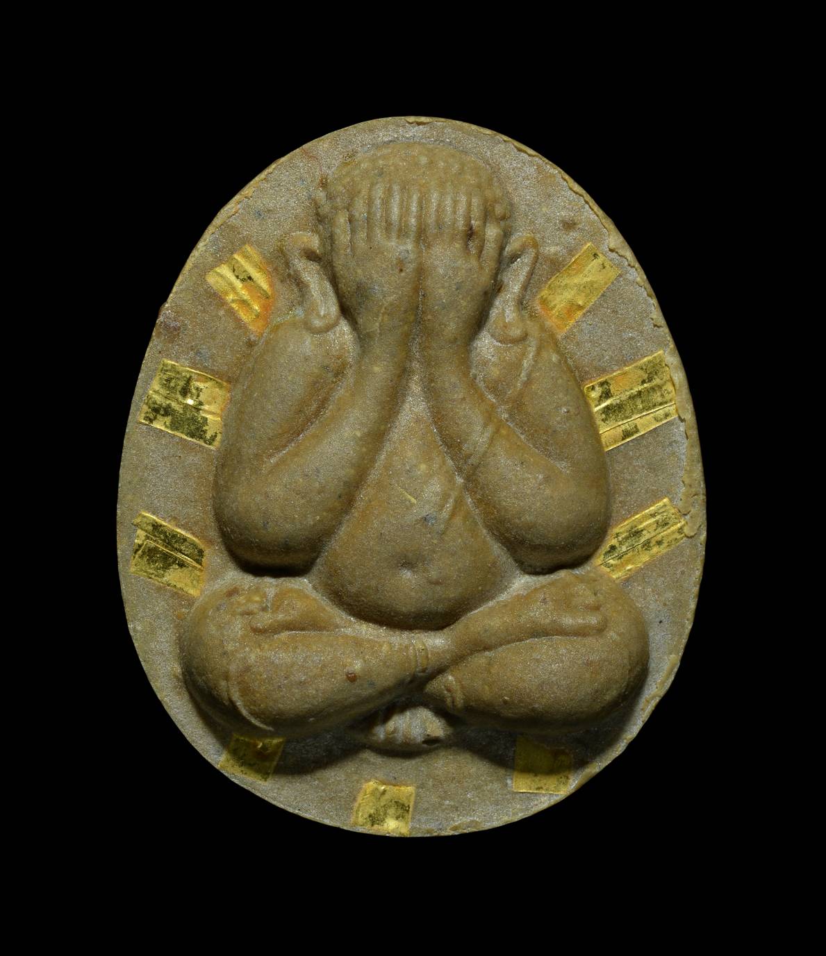 พระปิดตา เนื้อผงเกสร รุ่นแรก วัดชัยมงคล ปี 2522 ตะกรุดทองคำ (ติดรางวัลที่ 2)