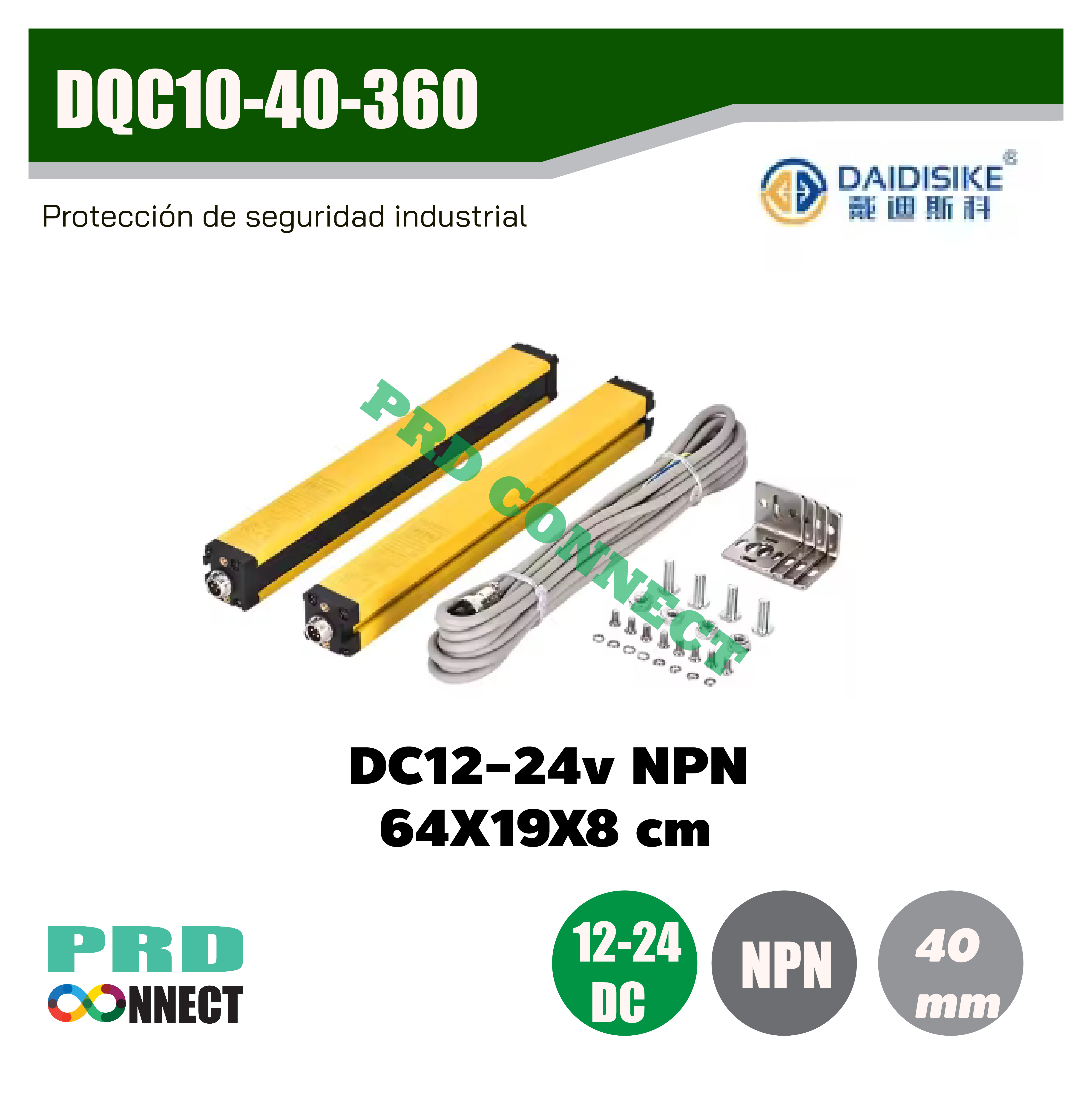 DQC10-40-360 Industrial safety protection DC12-24v NPN 40mm DAIDISIKE
