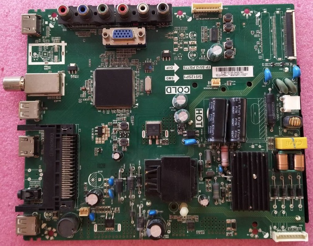 เมนบอร์ดทีวี ทีซีแอล (TCL) ของแท้ถอดจากเครื่อง ใช้กับรุ่น LED32D2930 พาร์ทTP.S512.PB775