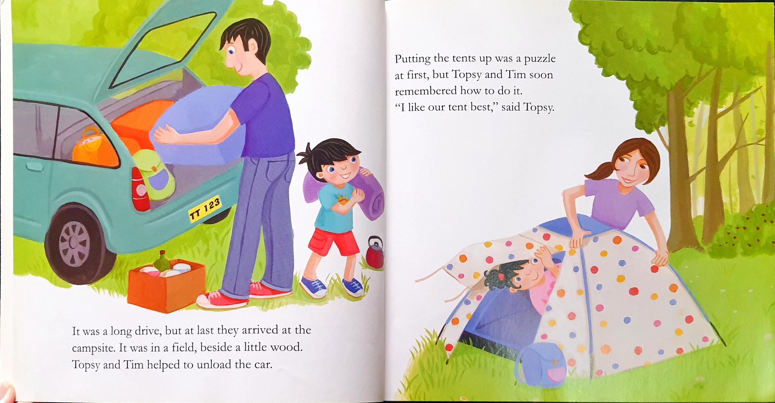 หนังสือนิทานปกอ่อน ** 🍅🍅TOPSY AND TIM GO CAMPING🍅🍅