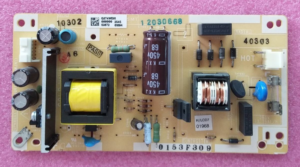 เพาเวอร์ซัพพลายทีวีชาร์ป (Power Supply TV S้HARP) ของแท้ถอดจากเครื่อบง ใช้กับรุ่น LC-19LE150M พาร์ท QPWBGG374WJN1