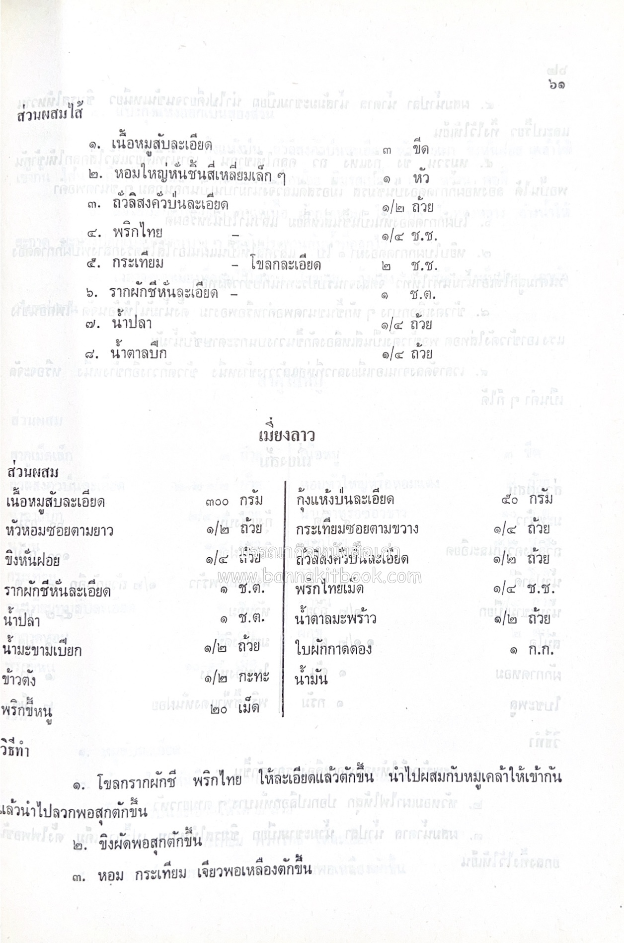 ตำรับอาหารไทย เกร็ดความรู้การประกอบอาหาร หนังสืออนุสรณ์หม่อมหลวง อาภรณ์ ปัตตะโชติ (ตำหนิ).