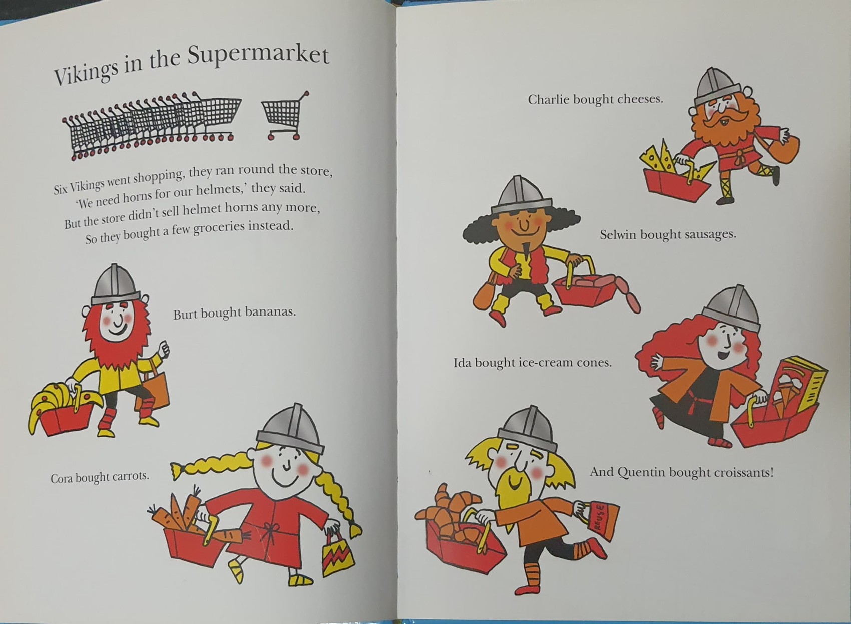 หนังสือนิทานปกแข็ง** 🍅🍅VIKINGS IN THE SUPERMARKET BY NICK SHARRATT