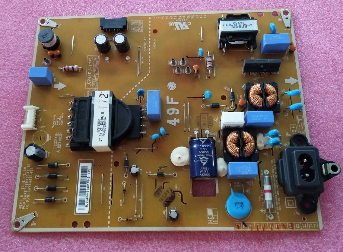 POWER SUPPLY LG (ซับพลาย แอลจี) ของแท้ถอดจากเครื่อง ใช้กับรุ่น 49LJ550T.ATD 49LJ550T.ATM 49LK5700PTA.ATM พาร์ท EAY64491401 EAX67189301