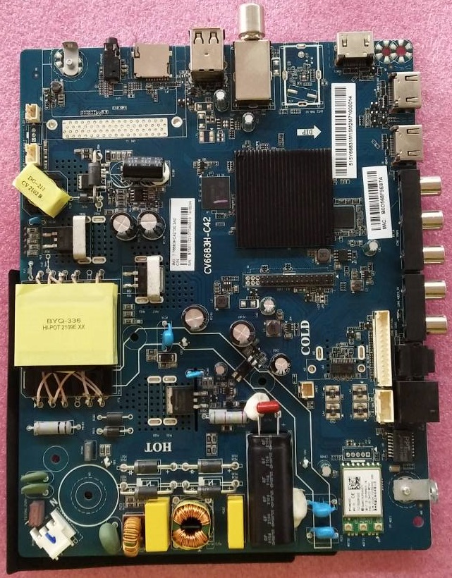 วันบอร์ดทีวีไฮเออร์ ( HAIER) อะไหล่แท้/มือสองพร้อมใช้งาน รุ่นLE43M9000A พาร์ทติดบอร์ดCV6683H-C42 เวอร์ชั่นทีบาร์CC430LV2D Ver.04