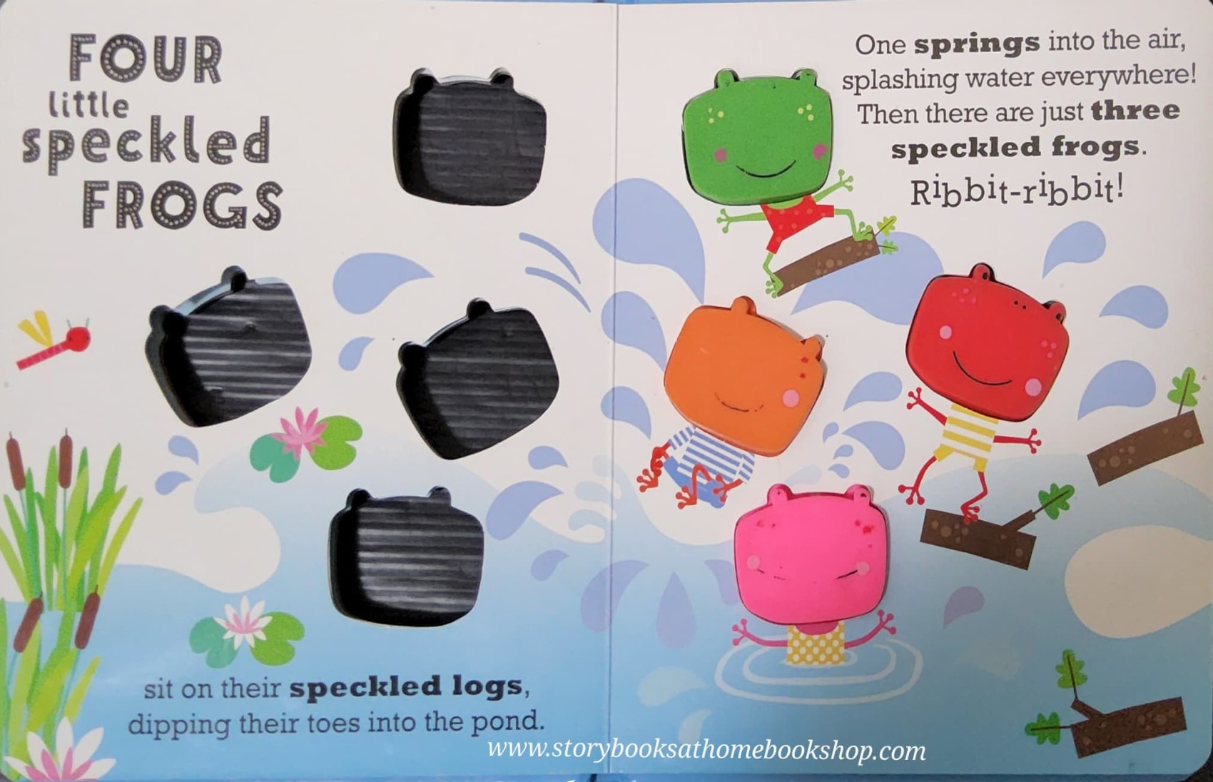 TOUCH AND FEEL BOARD Book** 🍅🍅FIVE LITTLE SPECKLED FROGS
