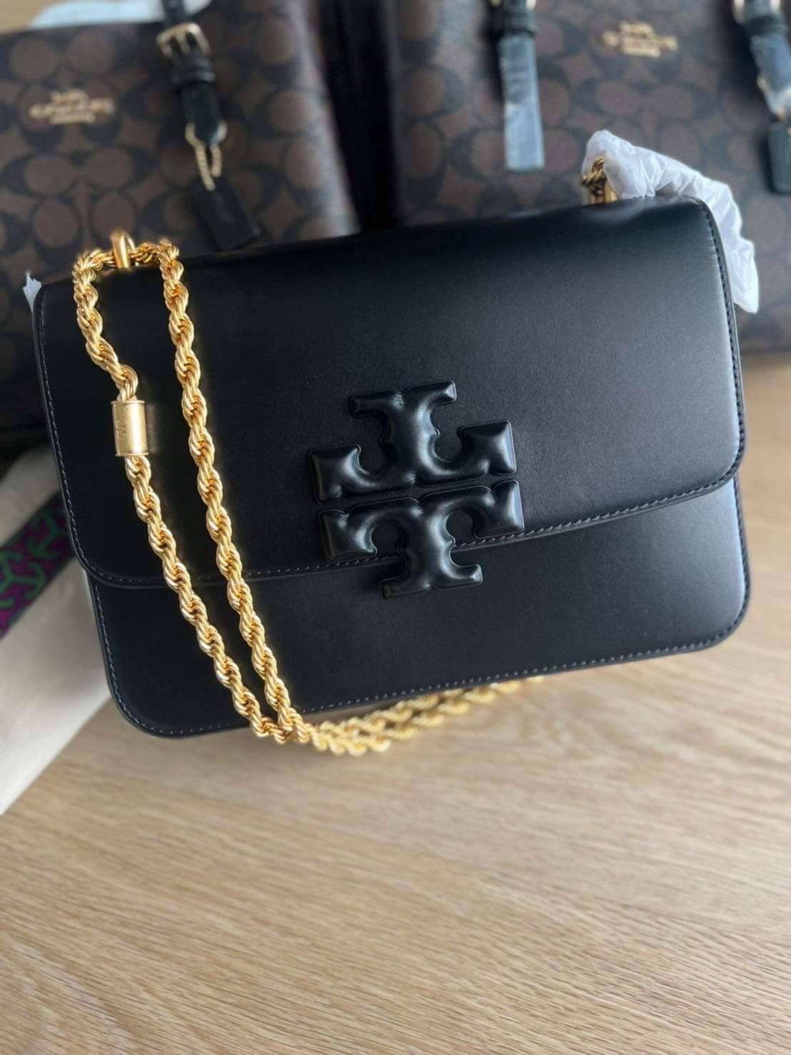 New Tory burch raised logo leather shoulder bag ขนาด(นิ้ว): 10x7.5x3.5