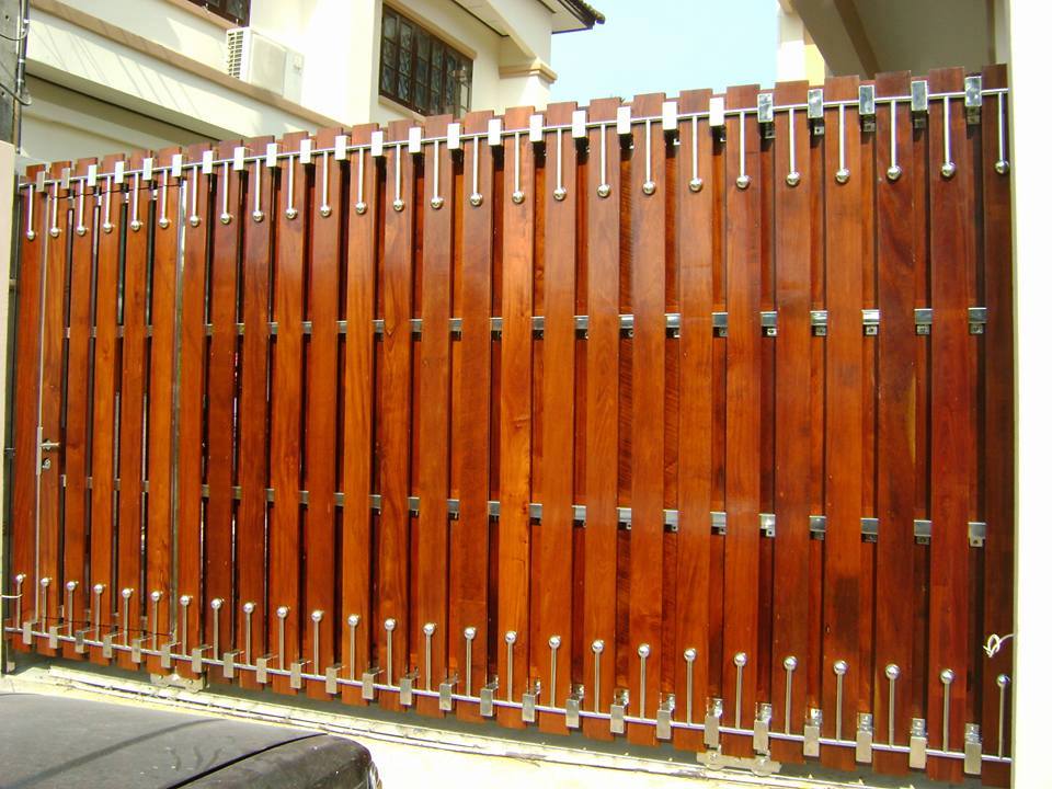 รั้วหน้าบ้าน รั้วติดกำแพงบ้าน