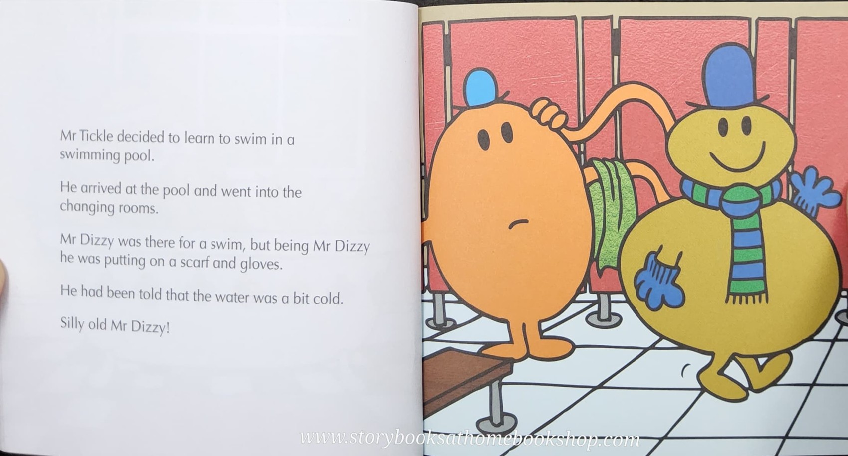 หนังสือ Bestseller Small book** **หนังสือนิทานปกอ่อน** 👉LITTLE MISS&MR.MEN👍 🍅🍅MR.MEN GO SWIMMING by Roger Hargreaues