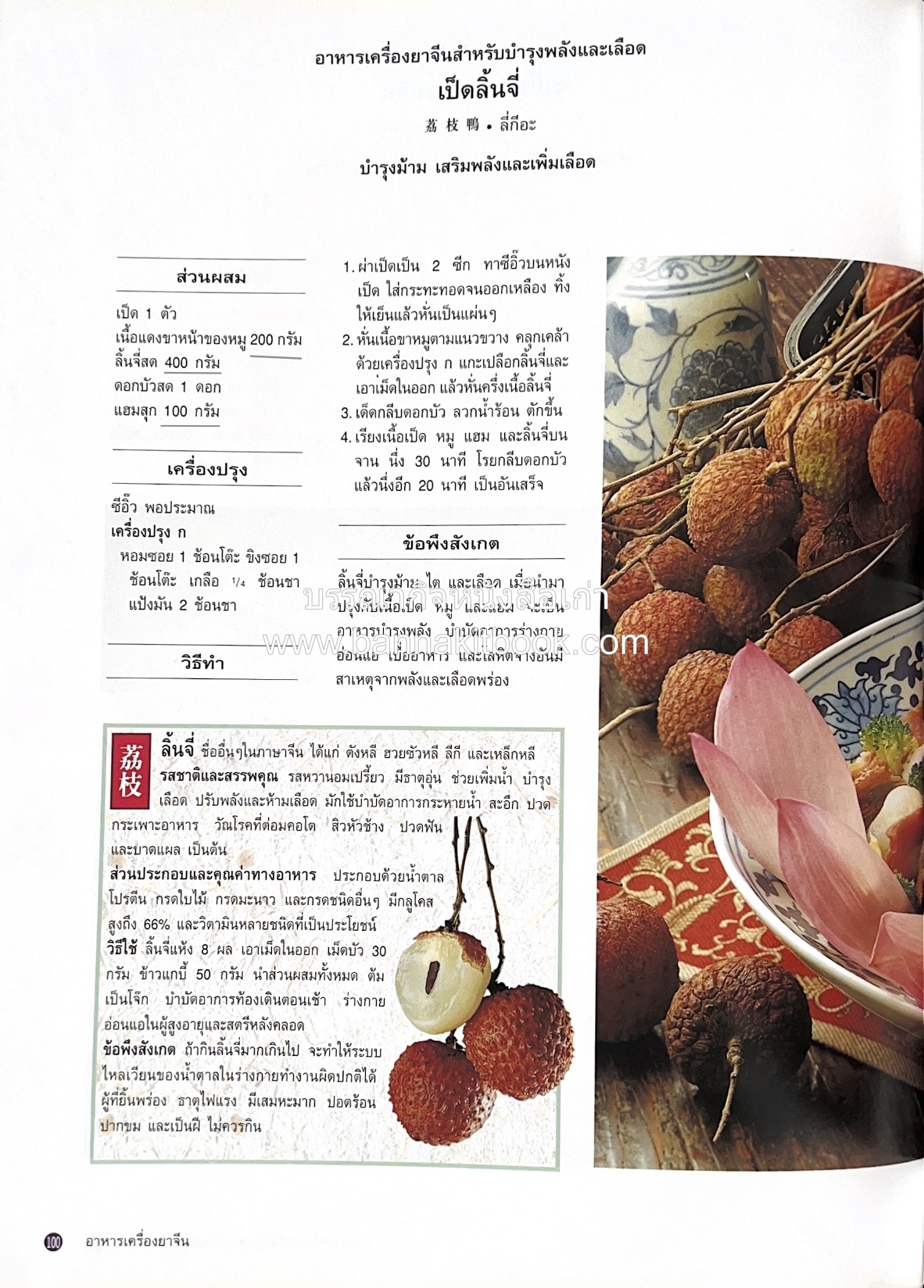 อาหารเครื่องยาจีน : หลักโภชนาการพร้อมสูตรอาหารอายุวัฒนะ โดย : รศ.ดร.ประพิณ มโนมัยวิบูลย์ และคณะ.