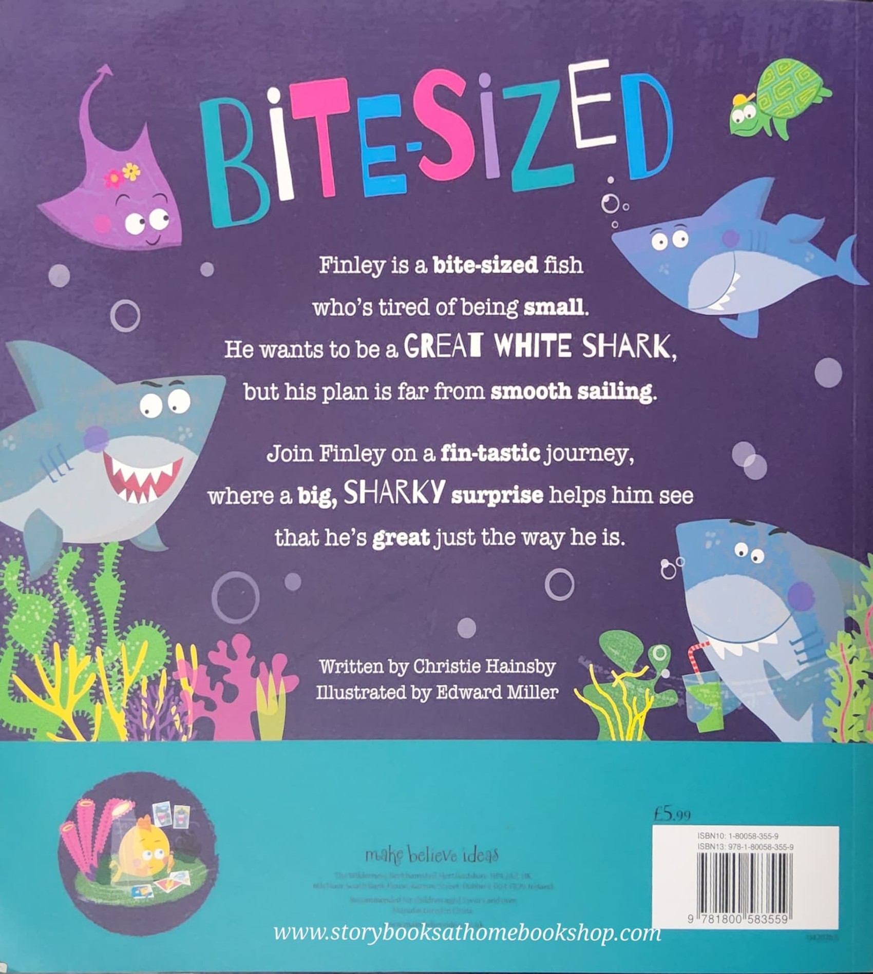 หนังสือนิทานปกอ่อน** 🍅🍅BITE-SIZED: THE STORY OF A TINY FISH WITH SHARK-SIZED DREAMS