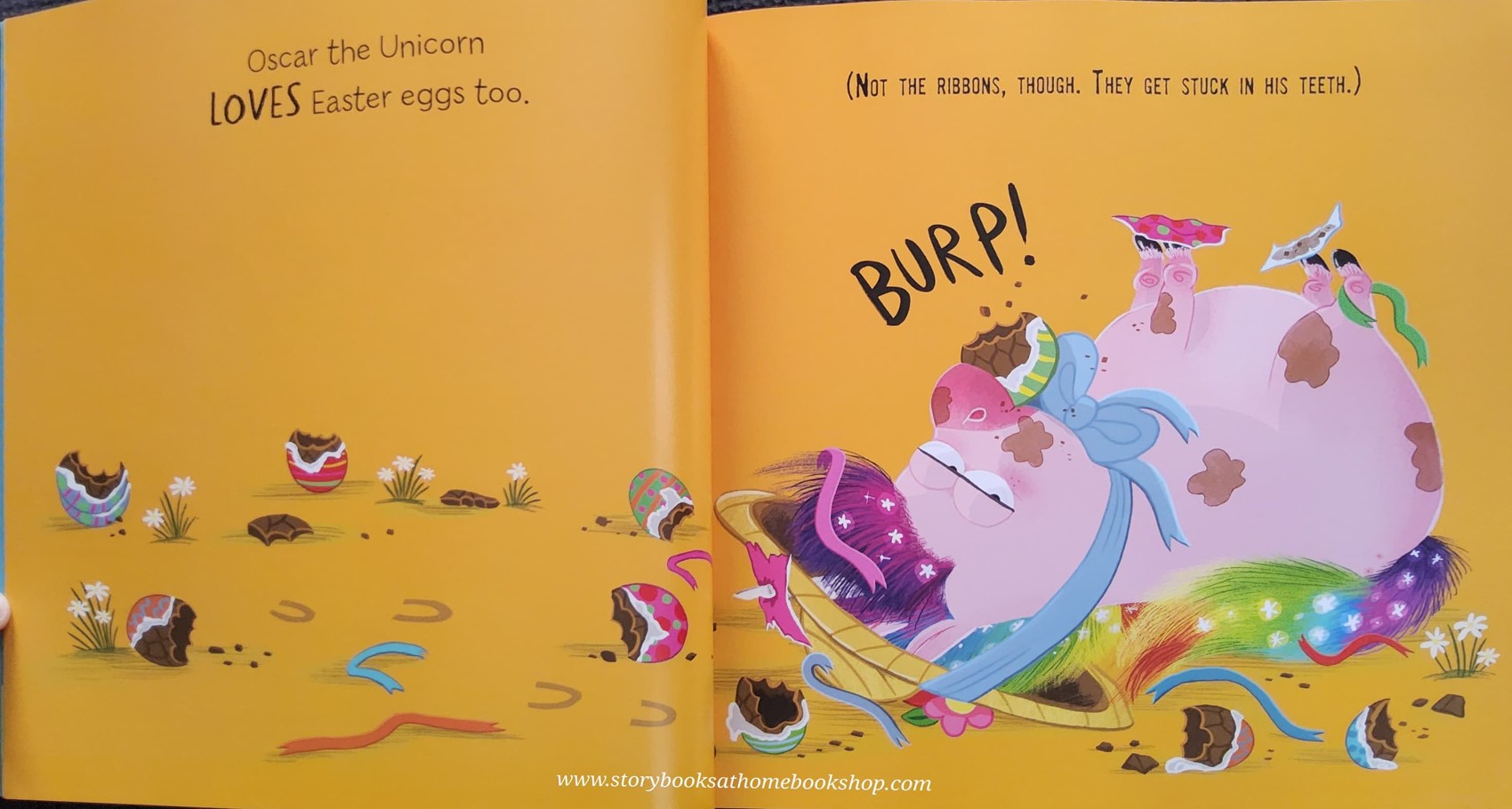 หนังสือนิทานปกอ่อน** 🍓🍓OSCAR THE HUNGRY UNICORN EATS FASTER🍅🍅