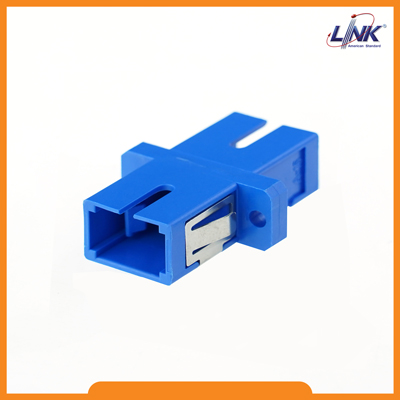 SC SIMPLEX ADAPTER, SM, Ceramic Sleeve Blue Housing