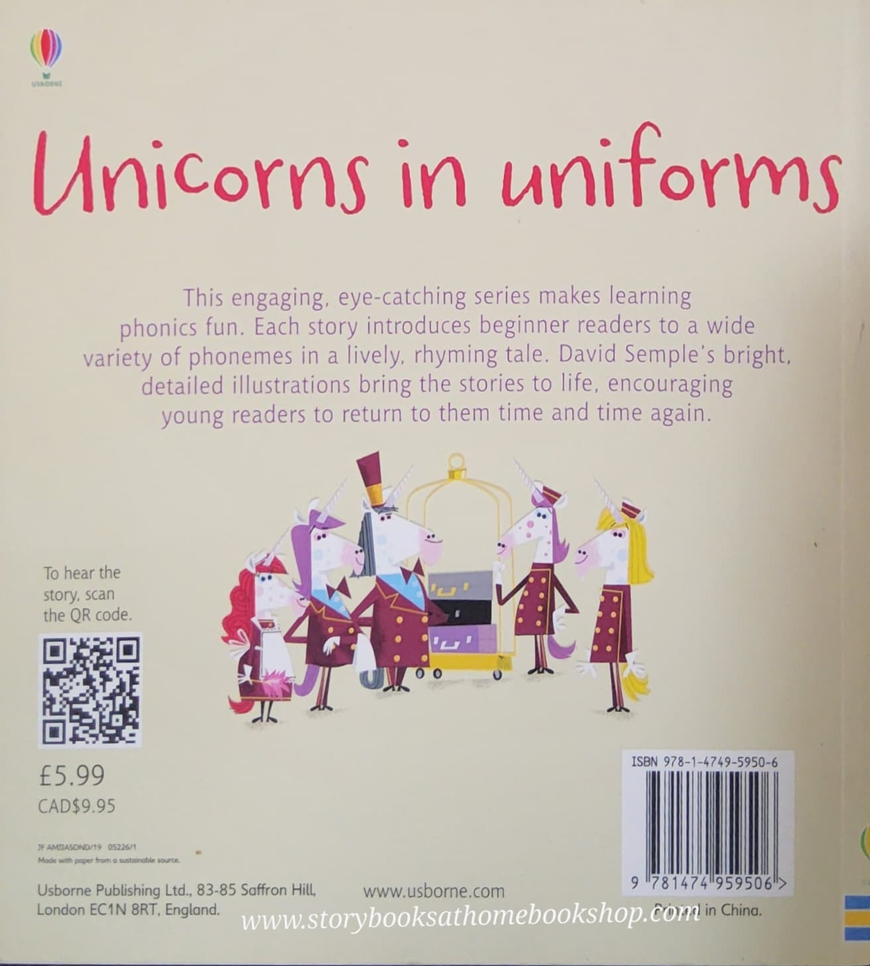 หนังสือนิทานปกอ่อน** 🍅🍓USBORNE PHONICS READERS: UNICORNS IN UNIFORMS
