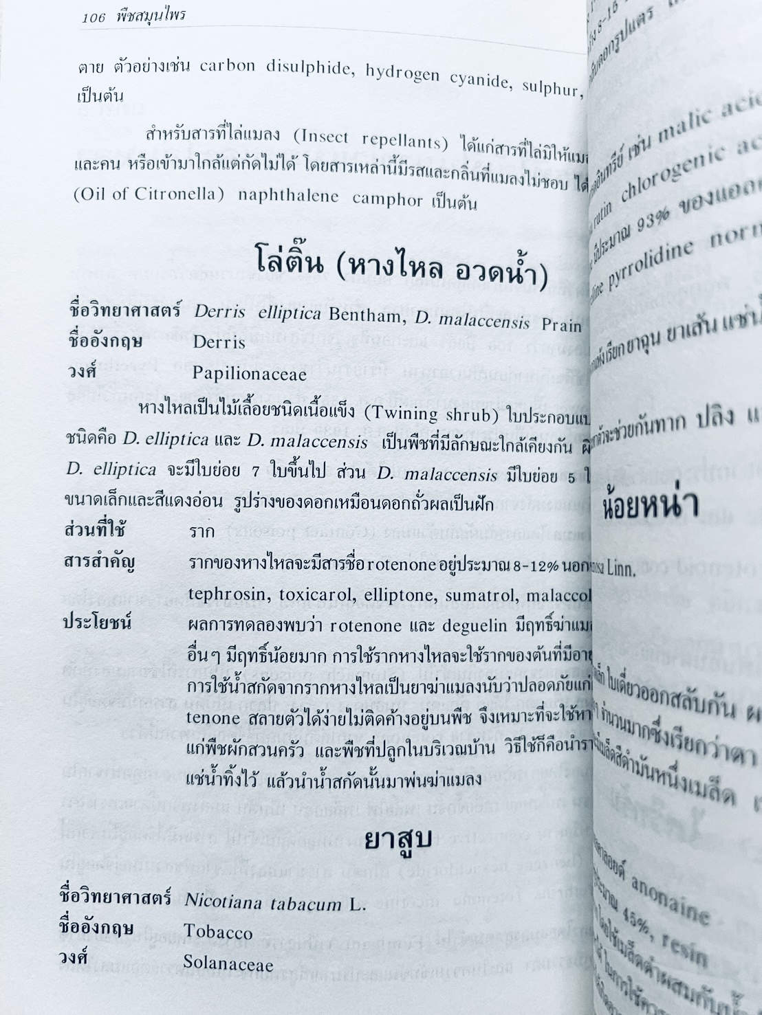 พืชสมุนไพร (ยาสมุนไพรไทย) โดย นิจศิริ เรืองรังษี, พยอม ตันติวัฒน์ คณะเภสัชศาสตร์ จุฬาลงกรณ์มหาวิทยาลัย.