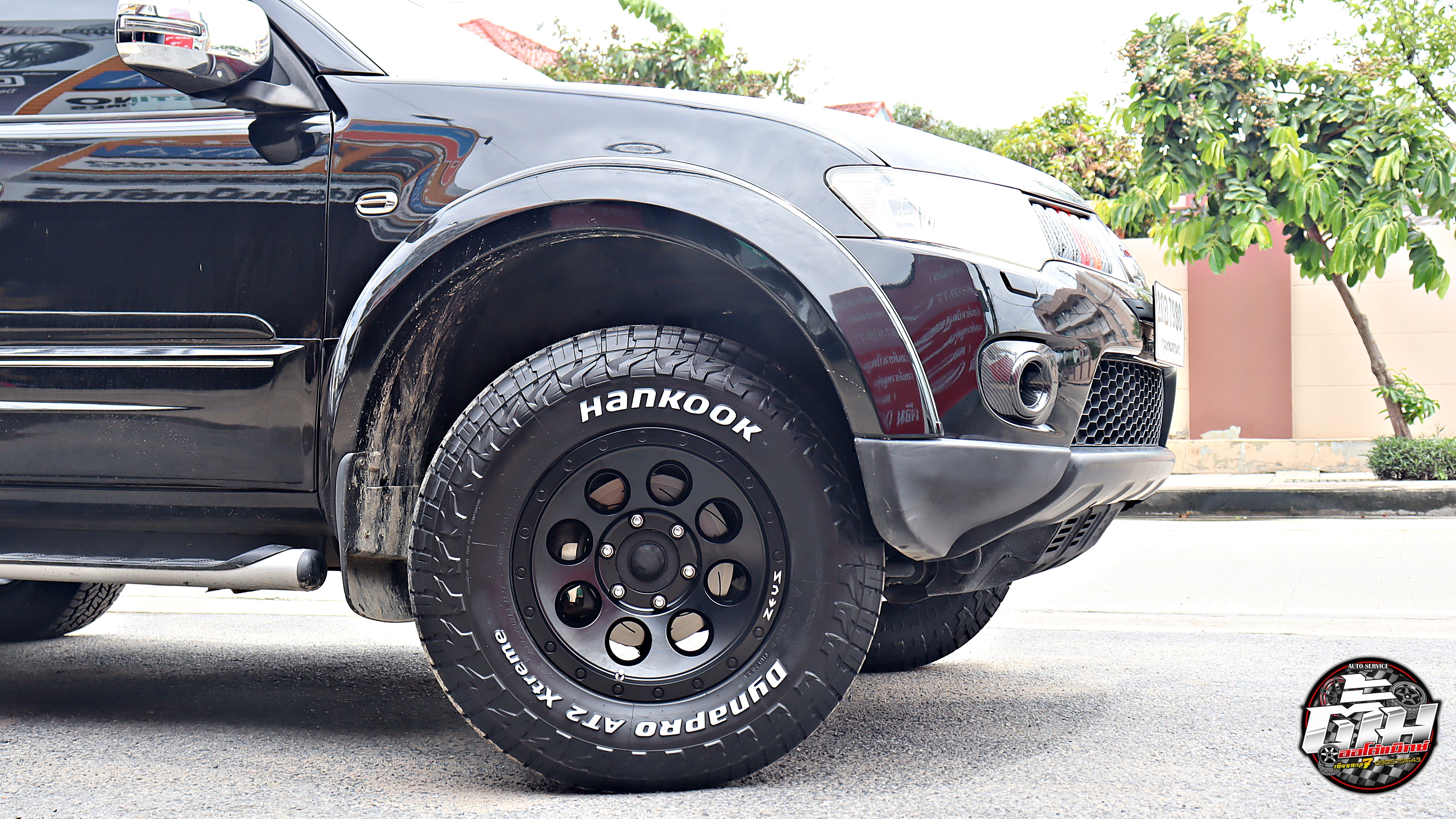 MITSUBISHI PAJERO SPORT เปลี่ยนล้อยาง ล้อ ZEUS-25 ขอบ16นิ้ว ยาง HANKOOK Dynapro AT2 Xtreme 265/70R16 112T