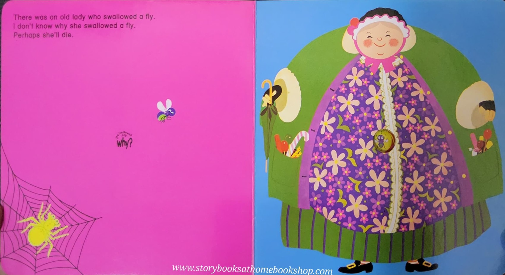 PEEP BOARD BOOK** 🍅🍓THERE WAS AN OLD LADY WHO SWALLOWED A FLY