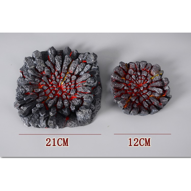GK Resin Diorama Cracked Ground Lava งานเรซิ่น ฉากพื้นแตกลาวา (เล็ก12cm)