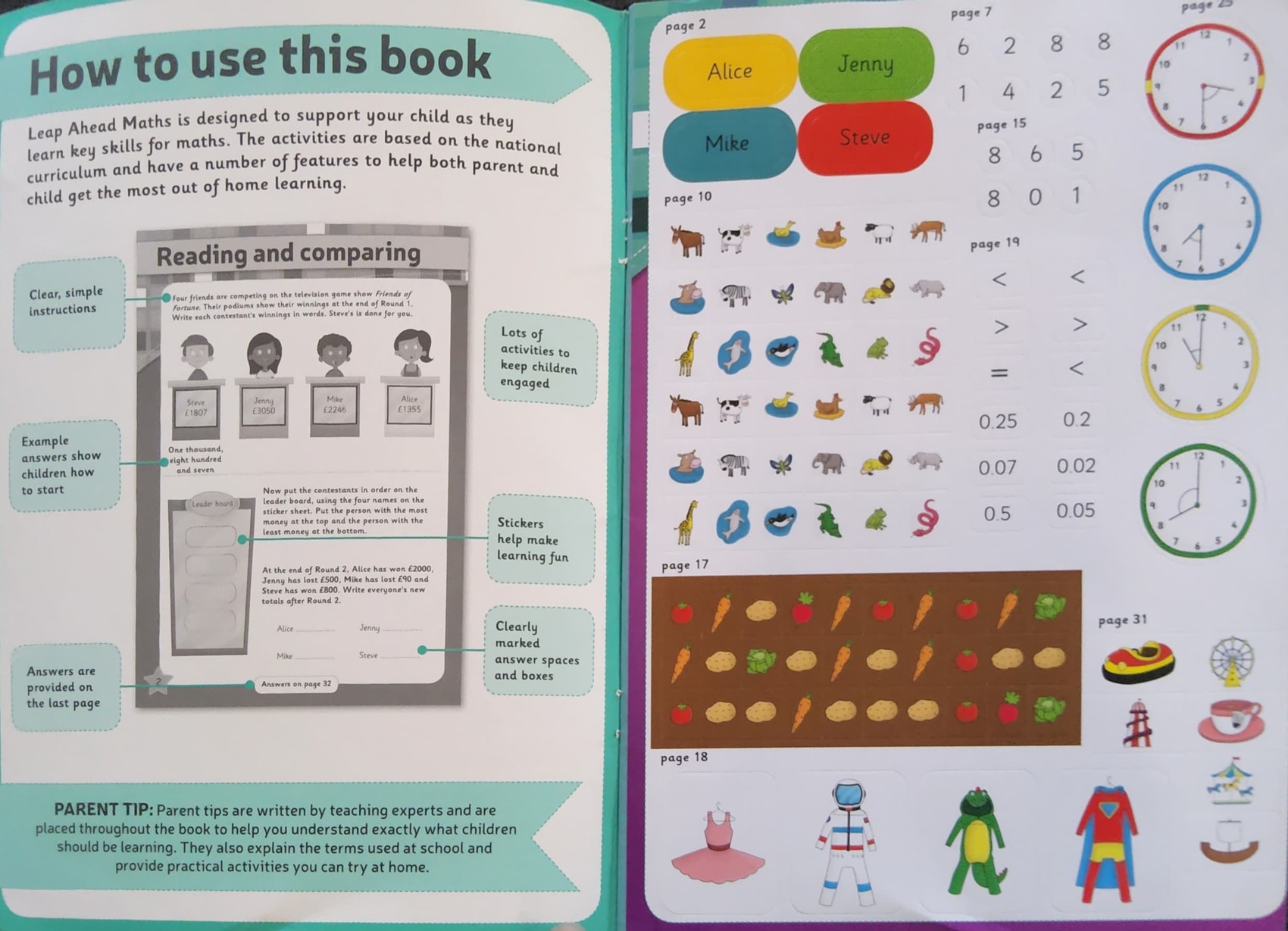 PRACTICE BOOK** ð
MATHS HOME LEARNING MADE FUN 8-9 YEARS