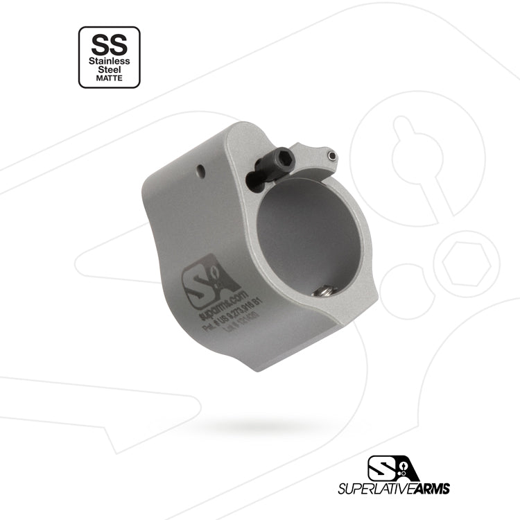 Superlative Arms - Adjustable Gas Block, Bleed Off - Solid, Set Screw (.750")