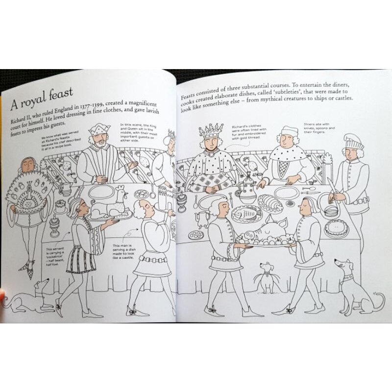 หนังสือ ระบายสี นิทานความรู้ ภาษาอังกฤษ USBORNE KING&QUEENS TO COLOUR/ใหม่