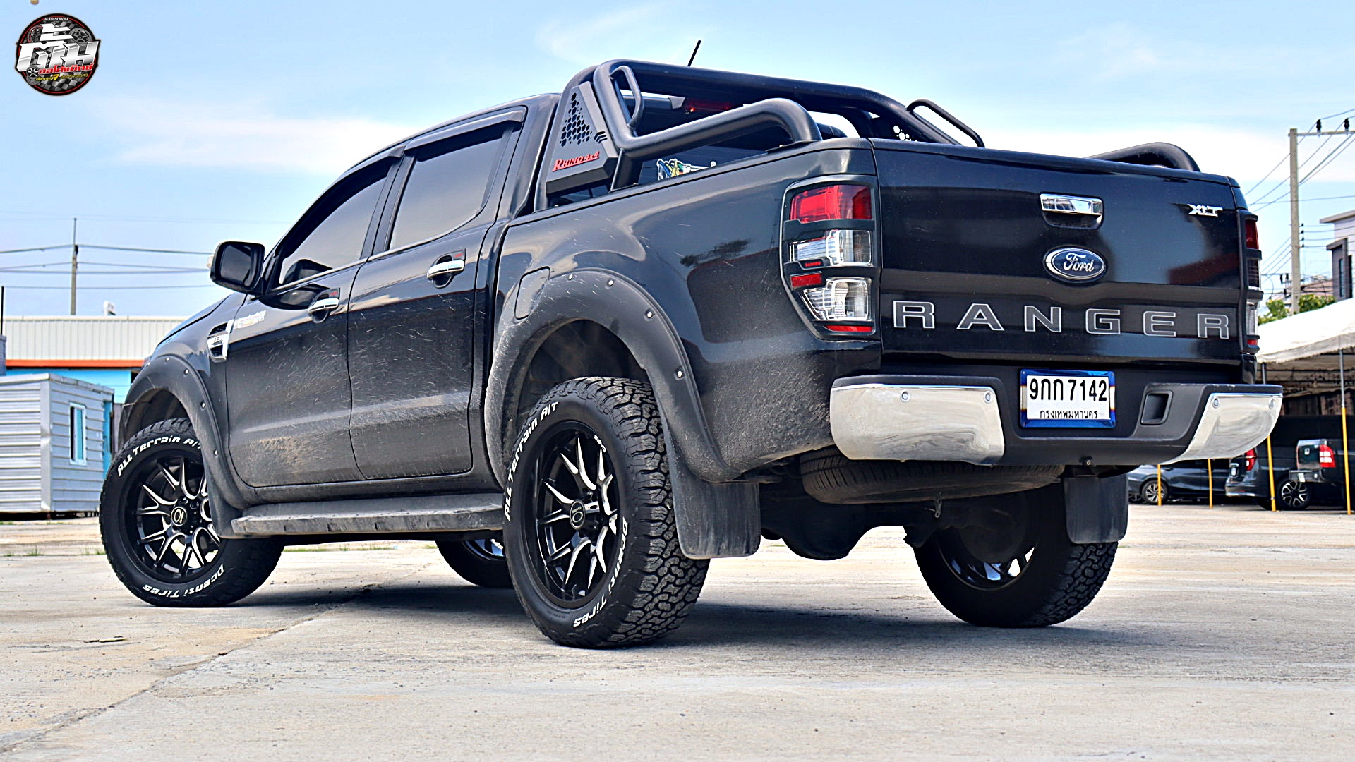 FORD RANGER เปลี่ยนล้อยาง ล้อ Oasis Wheels Marvel 113 ขอบ20นิ้ว ยาง DCENTI AT All-Terrain 275/55R20 113T