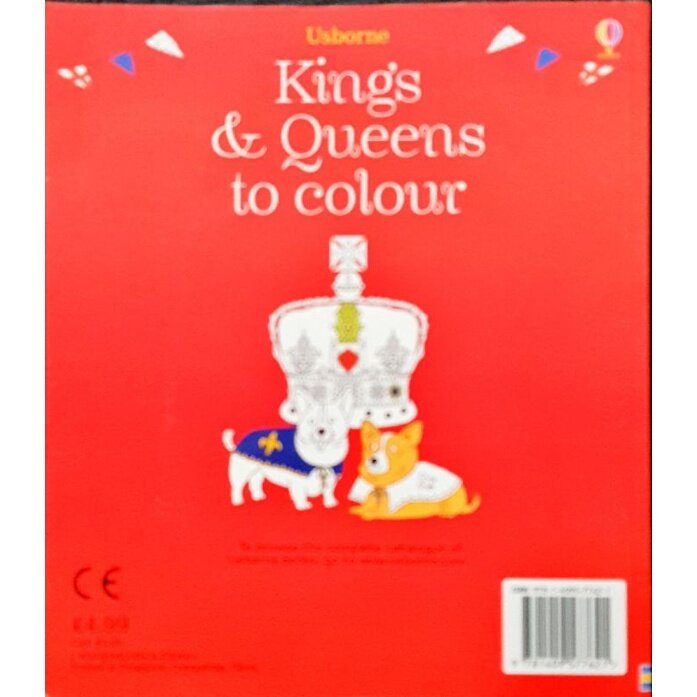 หนังสือ ระบายสี นิทานความรู้ ภาษาอังกฤษ USBORNE KING&QUEENS TO COLOUR/ใหม่