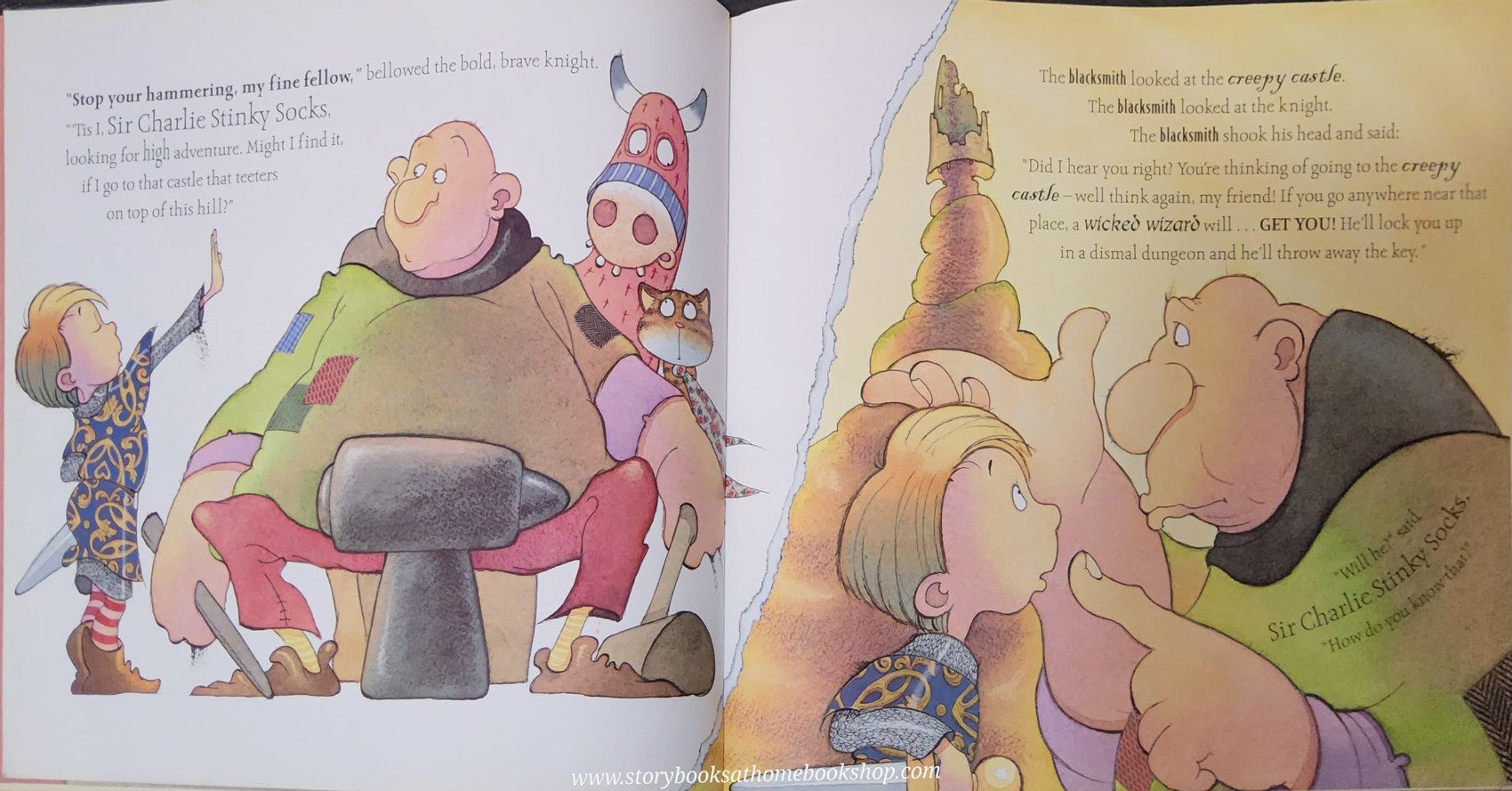 หนังสือนิทานปกอ่อน** 🍅🍓SIR CHARLIE STICKY SOCKS AND THE TALE OF THE TERRIBLE SECRET WITH 4 GIANT FLAPS