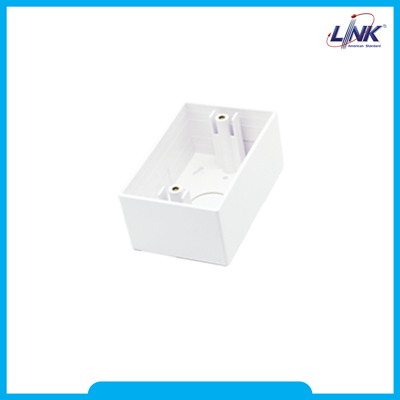 Plastic WALL BOX 2 X 4” (ลึก 47 mm) (White) กล่องพลาสติกติดผนังลอยของ LINK