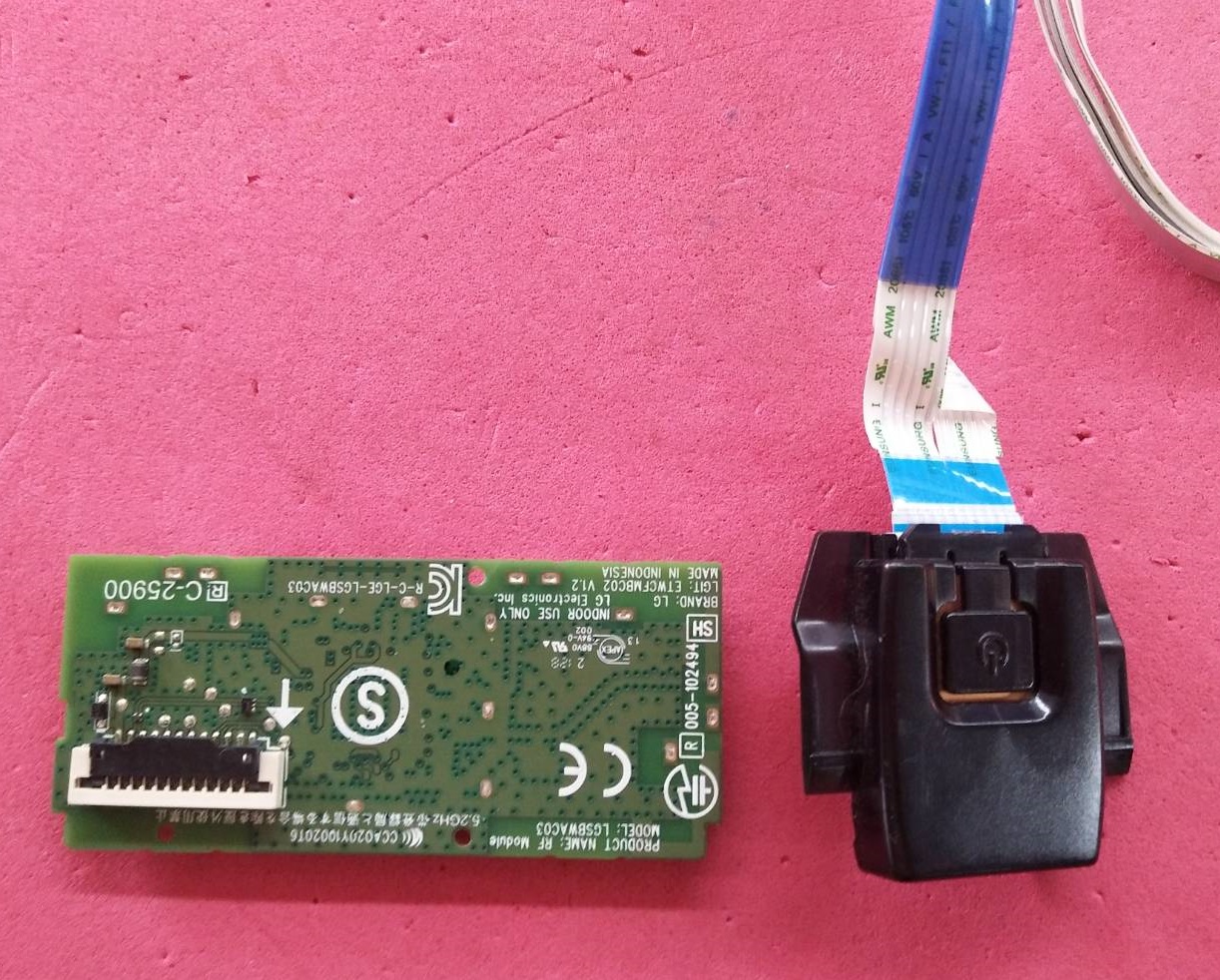 ตัวรับสัญญาณ Wifi TV LG ของแท้ถอดจากเครื่องพาร์ท EAT65166902 คีย์กด พาร์ท EBR31871801 รุ่น 50UP7700PTB 50UQ8000 และรุ่นที่พาร์ทตรงกัน